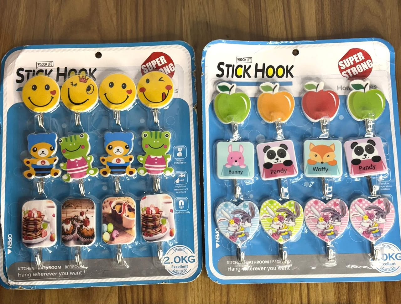12pcs Character Stick Hooks